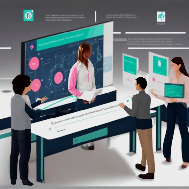 Image équipe collaborant sur IA
